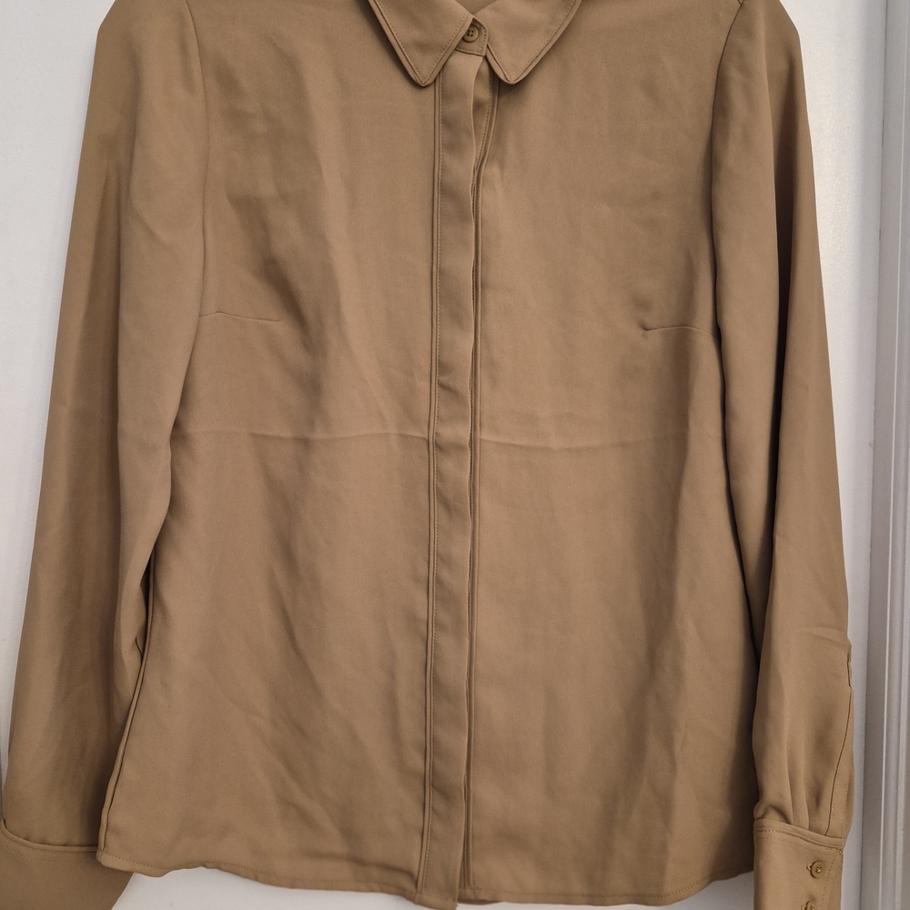 Express Tan Button Down Shirt